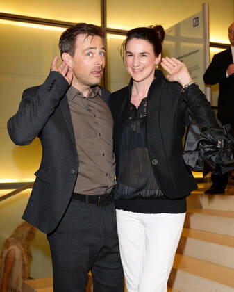 Jan Sosniok mit Freundin Nadine Moellers bei der Verleihung des 11. Deutschen Hörfilmpreis im Atrium der Deutsche Bank AG in Berlin 090413 Berlin Deutschland Copyright: xJamesxColdreyx