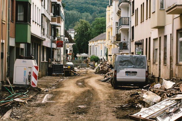 Aftermath In Bad Neuenahr-Ahrweiler reconstruction is going on in Bad Neuenahr-Ahrweiler, Germany on August 4, 2021 as two weeks after flood disaster Bad Neuenahr Germany tang-notitle210804_npmlF  Copyright: xYingxTangx