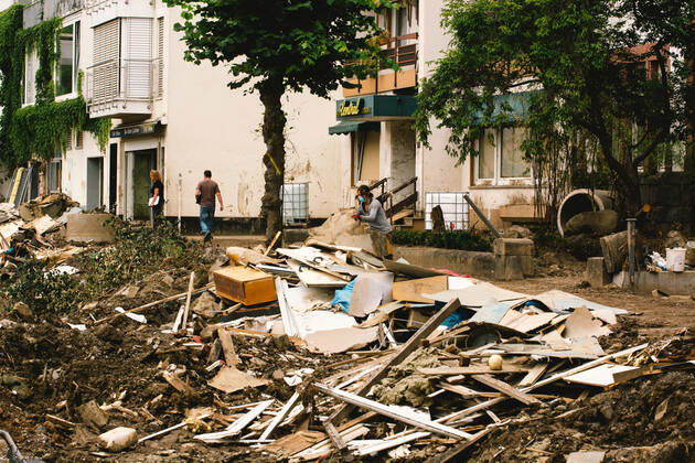 Aftermath In Bad Neuenahr-Ahrweiler Flooded scene is seen along the Ahr river in Bad Neuenahr-Ahrweiler, Germany on August 4, 2021 as two weeks after flood disaster Bad Neuenahr Germany tang-notitle210804_npCGi Copyright: xYingxTangx