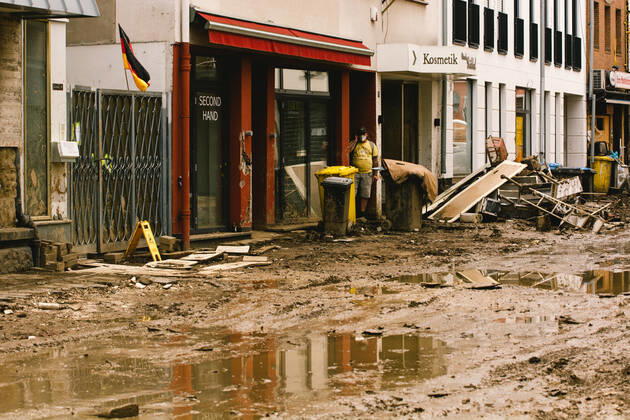 Aftermath In Bad Neuenahr-Ahrweiler reconstruction is going on in Bad Neuenahr-Ahrweiler, Germany on August 4, 2021 as two weeks after flood disaster Bad Neuenahr Germany tang-notitle210804_npdoW  Copyright: xYingxTangx