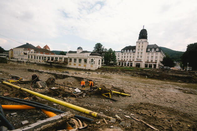 Aftermath In Bad Neuenahr-Ahrweiler reconstruction is going on in Bad Neuenahr-Ahrweiler, Germany on August 4, 2021 as two weeks after flood disaster Bad Neuenahr Germany tang-notitle210804_npnQs  Copyright: xYingxTangx