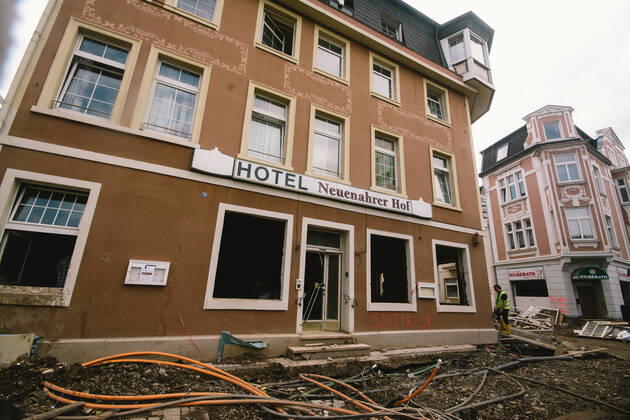 Aftermath In Bad Neuenahr-Ahrweiler reconstruction is going on in Bad Neuenahr-Ahrweiler, Germany on August 4, 2021 as two weeks after flood disaster Bad Neuenahr Germany tang-notitle210804_npmqj  Copyright: xYingxTangx