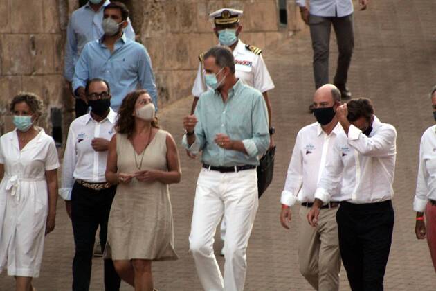 King Felipe VI at the awards ceremony of the Kings Cup of regattas in Palma de Mallorca, Saturday August 7, 2021 Cordon Press