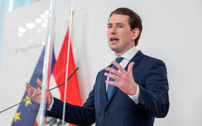 20210406 Corona measures. Talks by government with experts - opposition - state governors - Press conference afterwards VIENNA, AUSTRIA - APRIL 6: Federal Chancellor Sebastian Kurz (OEVP) after talks of government with stategovernors concernng the Corona measurements at Federal Chancellery on April 6, 2021 in Vienna, Austria. WIEN, OESTERREICH - 6. APRIL: Bundeskanzler Sebastian Kurz (OEVP) nach einem Gespraech der Regierung und den Landeshauptleuten bezueglich Corona-Massnahmen im Bundeskanzleramt am 6. April 2021 in Wien, Oesterreich. 210406_SEPA_32_025 Copyright: xMartinxJuenx SEPAxMedia