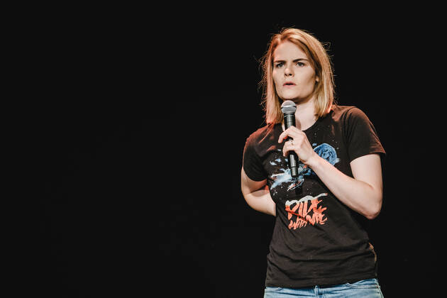 Hazel Brugger Bern, Switzerland. 14th, August 2021. The Swiss-German comedian Hazel Brugger performs a live stand-up comedy show at Bierh?beli in Bern. Bern Switzerland Copyright: xGonzalesxPhoto TilmanxJentzschx