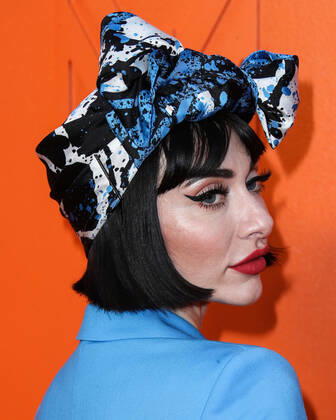 MARCELL VON BERLIN Spring Summer 2021 Runway Fashion Show - Arrivals BEVERLY HILLS, LOS ANGELES, CALIFORNIA, USA - SEPTEMBER 16: Rapper Qveen Herby arrives at the MARCELL VON BERLIN Spring Summer 2021 Runway Fashion Show held at the Sheats Goldstein Residence on September 16, 2021 in Beverly Hills, Los Angeles, California, United States. Beverly Hills California United States collin-marcellv210916_npqO8  Copyright: xImagexPressxAgencyx