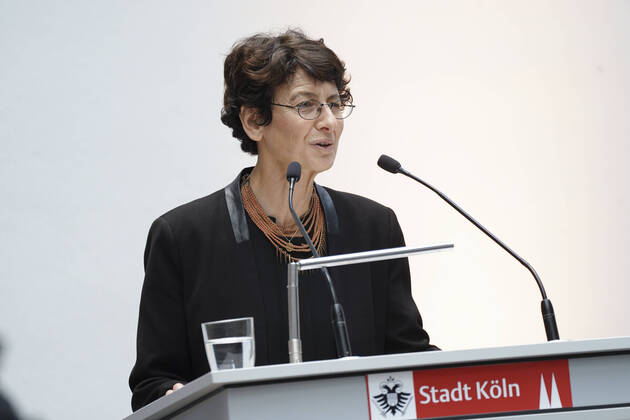 BIONTECH Gruender bekommen Ehrendoktorwuerde in Koeln Aktuell, 17.09.2021, Koeln, Oezlem Tuereci im Portrait bei Ihrer Rede nach der Verleihung der Ehrendoktorwuerde durch die Universitaet Koeln Nordrhein-Westfalen Deutschland