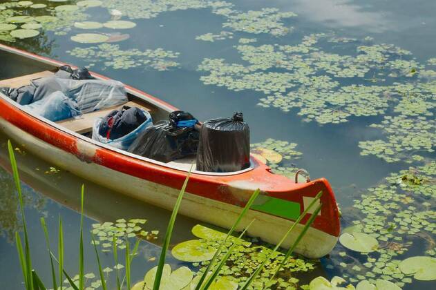 IMAGO Creative: Ende des Sommers  Canoe on the riverside, 11.10.2020, Copyright: xGudellax Panthermedia22000449