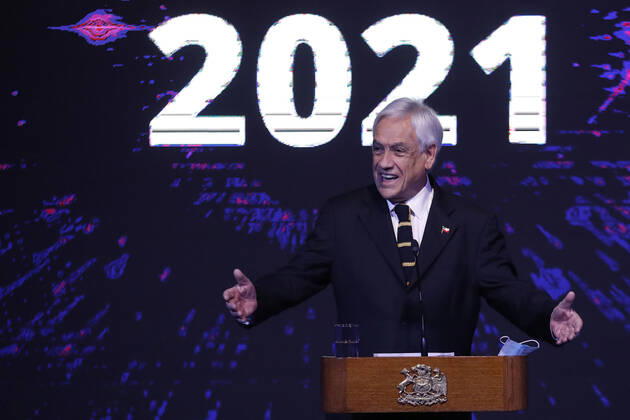 Santiago, September 22, 2021 The President of the Republic, Sebastian Pinera, heads the official ceremony of the 2021 National Awards Dragomir Yankovic Aton Chile, Santiago Chile Aton Chile Aton 545398  Copyright: DRAGOMIRxYANKOVIC ATONxCHILE