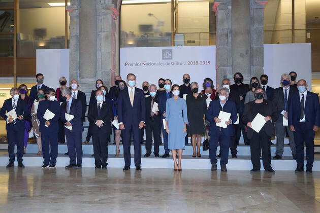 28-09-2021 Prado Queen Letizia and King Felipe during the 2018 and 2019 national culture awards at the Prado museum in Madrid. No Spain Â  Copyright: xPPEx