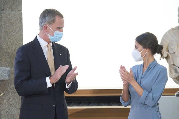 28-09-2021 Prado Queen Letizia and King Felipe during the 2018 and 2019 national culture awards at the Prado museum in Madrid. No Spain Â  Copyright: xPPEx