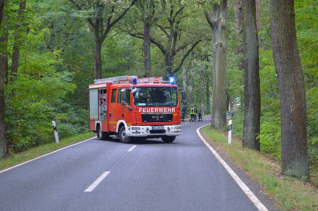 Senftenberg - Peugeot prallt frontal gegen Baum: Fahrer und Hund sterben 27.09.2021 gegen 09:06 Uhr Senftenberg, Senftenberger Str. zwischen Niemtsch und Peikwitz Fotograf: LausitzNews Justin Seidel Zu einem schweren Verkehrsunfall kam es am Montagmorgen auf der Senftenberger Straße zwischen Niemtsch und Peikwitz. Der Fahrer eines Peugeot 306 war in Richtung Peikwitz unterwegs, als er in einem Waldstück unvermittelt nach links von der Straße abkam und frontal gegen einen Baum prallte. Durch den Aufprall wurde das Fahrzeug schwer beschädigt. Ersthelfer waren sofort zur Stelle und eilten zum Unfallfahrzeug. Nach Aussagen vor Ort war der Fahrer ansprechbar und hatte Schmerzen in der Brust. Rettugskräfte kümmerten sich kurze Zeit später Copyright: xLausitzNews.de JustinxSeidelx