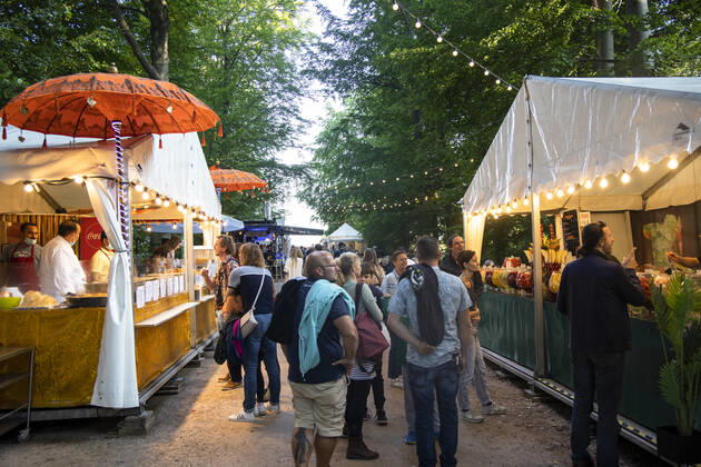 Botanische Nacht im Botanischer Garten in Berlin am 3. September 2021. Botanische Nacht im Botanischer Garten in Berlin
