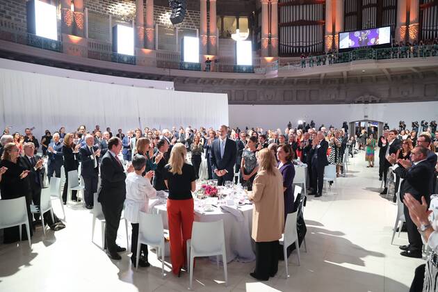 Kings Spain Felipe VI,Queen Letizia durining 70th edition of Planeta awards 2021 in Barcelona on Friday, 15 October 2021 Cordon Press