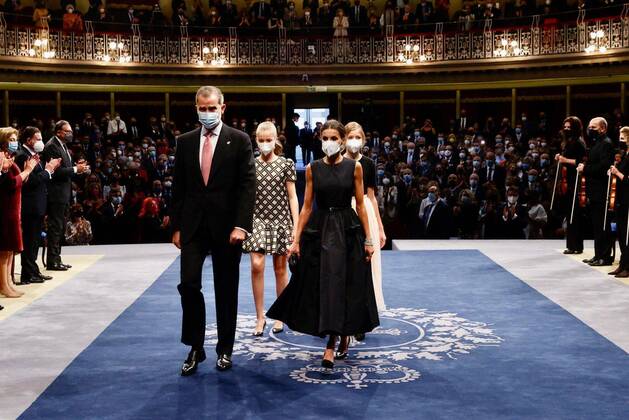 Spanish King Felipe VI and Princess of Asturias Leonor de Borbon during the delivery of the Princess of Asturias Awards 2021 in Oviedo, on Friday 22 October 2021 Cordon Press
