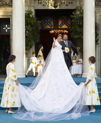 Bilder des Jahres 2021, Entertainment 10 Oktober Entertainment Themen der Woche KW42 Entertainment Bilder des Tages 23-10-2021 Greece Wedding of Prince Philippos of Greece and Denmark and Princess Nina-Nastassja Flohr at the Metropolitan Cathedral of Athens. Â  Copyright: xPPEx