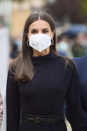 29-10-2021 Madrid Queen Letizia attend the 21st edition of the cinema festival, Opera prima city of Tudela, at the Moncayo cinema in Tudela. No Spain Â  Copyright: xPPEx