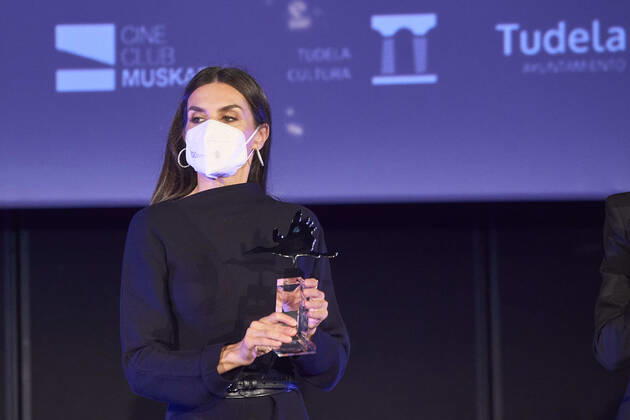 29-10-2021 Madrid Queen Letizia attend the 21st edition of the cinema festival, Opera prima city of Tudela, at the Moncayo cinema in Tudela. No Spain Â  Copyright: xPPEx