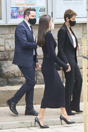 29-10-2021 Madrid Queen Letizia attend the 21st edition of the cinema festival, Opera prima city of Tudela, at the Moncayo cinema in Tudela. No Spain Â  Copyright: xPPEx