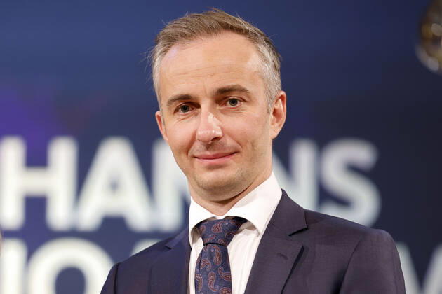 Jan Böhmermann bei der Verleihung des Hanns-Joachim-Friedrichs-Preises 2021 im WDR Funkhaus. Köln, 04.11.2021