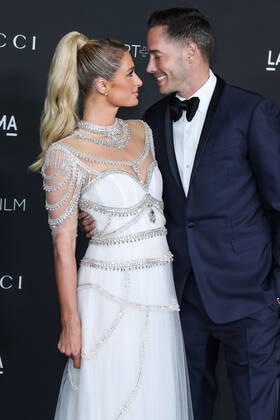 10th Annual LACMA Art + Film Gala 2021 Paris Hilton and fiancÃ Carter Reum arrive at the 10th Annual LACMA Art + Film Gala 2021 held at the Los Angeles County Museum of Art on November 6, 2021 in Los Angeles, California, United States. Los Angeles California United States  Copyright: xImagexPressxAgencyx collin-10thannu211106_npzsd