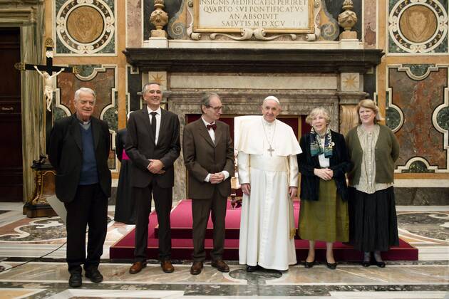 Italy, Rome, Vatican, 2021 11 13. Pope Francis during the awarding of the Ratzinger Prize at the Vatican. Photograph by Vatican Media Catholic Press Photo Hans Lucas. RESTRICTED TO EDITORIAL USE - NO MARKETING - NO ADVERTISING CAMPAIGNS.  Copyright: xVATICANxMEDIAx xIPAx xVaticanxMediax