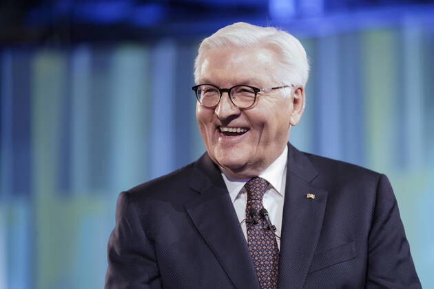 News Bilder des Tages Verleihung des Deutschen Zukunftspreis 2021, Preis des Bundespraesidenten fuer Technik und Innovation Aktuell, 17.11.2021, Berlin, Frank-Walter Steinmeier im Portrait bei der Siegerehrung beim Deutschen Zukunftspreis 2021 bei der Verleihung durch den Bundespraesidenten Berlin Berlin Deutschland
