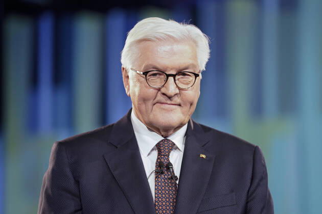 Verleihung des Deutschen Zukunftspreis 2021, Preis des Bundespraesidenten fuer Technik und Innovation Aktuell, 17.11.2021, Berlin, Frank-Walter Steinmeier im Portrait bei der Siegerehrung beim Deutschen Zukunftspreis 2021 bei der Verleihung durch den Bundespraesidenten Berlin Berlin Deutschland