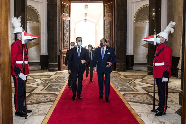 December 23, 2021, Roma, Italia: Italian Foreign Minister Luigi Di Maio arrives for the meeting with the Iraqi President Barham Salih during the mission to Baghdad, Iraq, 23 December 2021. ANSA ANGELO CARCONI Roma Italia - ZUMAa110 20211223_zaf_a110_021 Copyright: xAngeloxCarconix