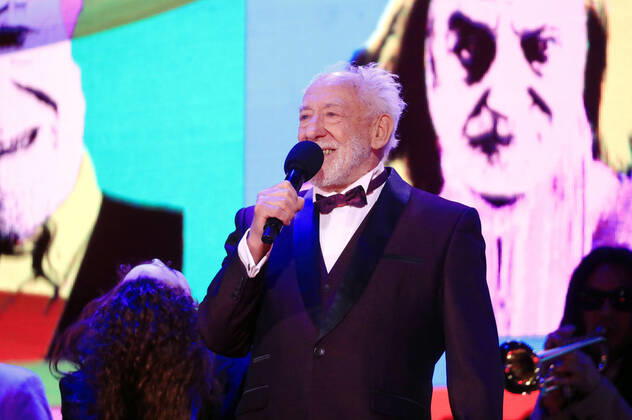 Dieter Hallervorden in der Silvestershow Celebrate at the Gate - Willkommen 2022 am Brandenburger Tor. Berlin, 31.12.2021
