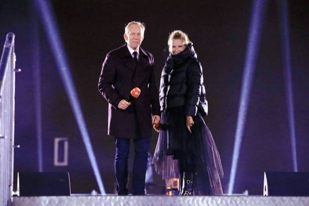 Johannes B. Kerner und Andrea Kiewel in der Silvestershow Celebrate at the Gate - Willkommen 2022 am Brandenburger Tor. Berlin, 31.12.2021