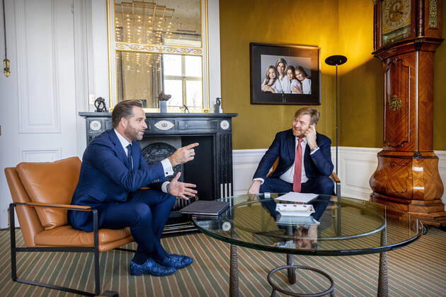 Bilder des Jahres 2022, Entertainment 01 Januar Entertainment Themen der Woche KW03 Entertainment Bilder des Tages 17-01-2022 The Hague King Willem-Alexander during a meeting with Hugo de Jonge, minister voor volkshuisvesting en ruimtelijke ordening, at palace Huis ten Bosch in The Hague. Â  Copyright: xPPEx