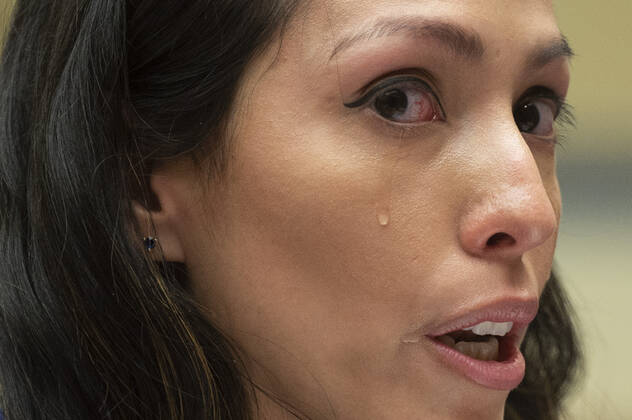 News Bilder des Tages February 3, 2022, Washington, District of Columbia, USA: Ana Nunez, former Coordinator of Business Development & Client Service and Account Executive for the NFL™s Washington Football Team, testifies before the House Oversight Committee during a roundtable Examining the Washington Football Team™s Toxic Workplace Culture on Capitol Hill in Washington, DC, on February 3, 2022 Washington USA - ZUMAs152 20220203_zaa_s152_109 Copyright: xJimxWatsonx-xPoolxviaxCNPx