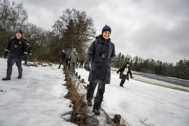Crown Princess Victoria visits Farnebofjarden National Park Swedish Färnebofjärdens nationalpark in Gavleborg County, Sweden, on Feb 04, 2022 GYSINGE BRUK SWEDEN x9110x,  Copyright: xUlfxPalm TTx CROWN PRINCESS NATIONAL PARK