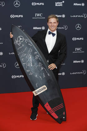 Sebastian Steudtner (Surfer) Laureus Sport for Good Award am 27. Februar 2018 in Sporting Monte-Carlo in Monaco Copyright: xVISTAPRESSx xG.xChlebarov