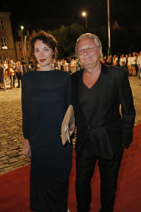 Jeanne Balibar und Frank Castorf Staatsempfang anlässlich der Eröffnung der Richard-Wagner-Festspiele 2014 am 25. Juli 2014 im Neuen Schloss Bayreuth
