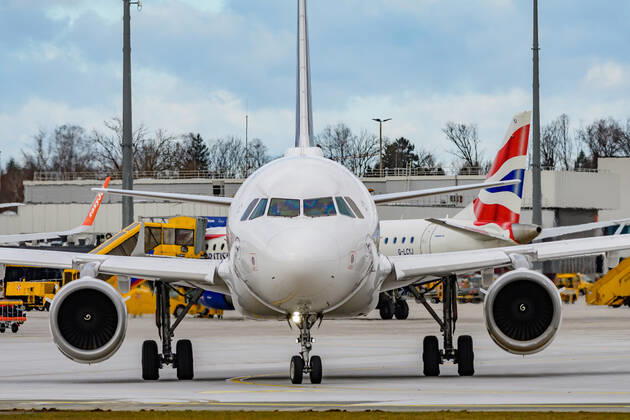 salzburg, austria, 19 feb 2022, Airbus A319-114, d-ailk operated by lufthansa starting at the airport Copyright: xWolfgangxSimlingerx