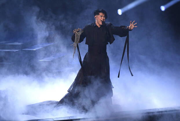 EUROVISION AUSTRALIA FINAL, Sheldon Riley is seen performing the song Not The Same during the Eurovision Australia Decides 2022 final at the Gold Coast Convention and Exhibition Centre on the Gold Coast, Saturday, February 26, 2022. ( NO ARCHIVING, EDITORIAL USE ONLY, NO USE IN BOOKS WITHOUT CONSENT GOLD COAST QLD AUSTRALIA  Copyright: xDARRENxENGLANDx 20220226001628332530