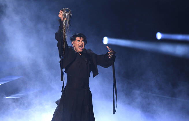 EUROVISION AUSTRALIA FINAL, Sheldon Riley is seen performing the song Not The Same during the Eurovision Australia Decides 2022 final at the Gold Coast Convention and Exhibition Centre on the Gold Coast, Saturday, February 26, 2022. ( NO ARCHIVING, EDITORIAL USE ONLY, NO USE IN BOOKS WITHOUT CONSENT GOLD COAST QLD AUSTRALIA  Copyright: xDARRENxENGLANDx 20220226001628332550