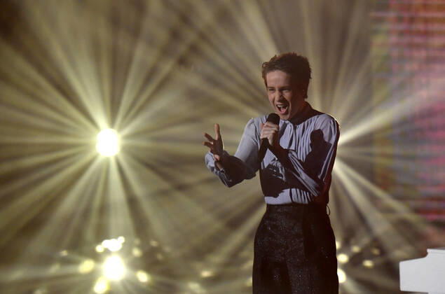 EUROVISION AUSTRALIA FINAL, Jude York is seen performing the song I Won t Need to Dream during the Eurovision Australia Decides 2022 final at the Gold Coast Convention and Exhibition Centre on the Gold Coast, Saturday, February 26, 2022. ( NO ARCHIVING, EDITORIAL USE ONLY, NO USE IN BOOKS WITHOUT CONSENT GOLD COAST QLD AUSTRALIA  Copyright: xDARRENxENGLANDx 20220226001628339293