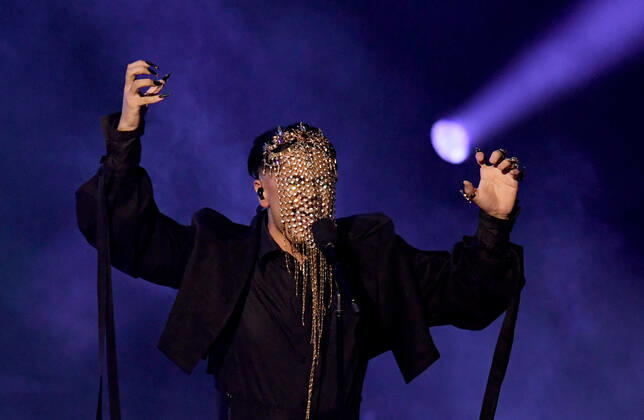 EUROVISION AUSTRALIA FINAL, Sheldon Riley is seen performing the song Not The Same during the Eurovision Australia Decides 2022 final at the Gold Coast Convention and Exhibition Centre on the Gold Coast, Saturday, February 26, 2022. ( NO ARCHIVING, EDITORIAL USE ONLY, NO USE IN BOOKS WITHOUT CONSENT GOLD COAST QLD AUSTRALIA  Copyright: xDARRENxENGLANDx 20220226001628348518