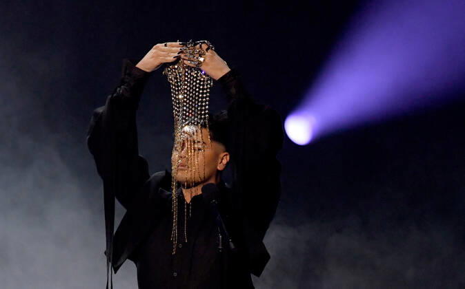 EUROVISION AUSTRALIA FINAL, Sheldon Riley is seen performing the song Not The Same during the Eurovision Australia Decides 2022 final at the Gold Coast Convention and Exhibition Centre on the Gold Coast, Saturday, February 26, 2022. ( NO ARCHIVING, EDITORIAL USE ONLY, NO USE IN BOOKS WITHOUT CONSENT GOLD COAST QLD AUSTRALIA  Copyright: xDARRENxENGLANDx 20220226001628348739