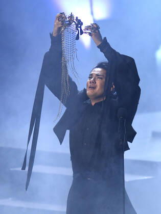 EUROVISION AUSTRALIA FINAL, Sheldon Riley is seen performing the song Not The Same during the Eurovision Australia Decides 2022 final at the Gold Coast Convention and Exhibition Centre on the Gold Coast, Saturday, February 26, 2022. Sheldon Riley has been named as the winner of Eurovision Australia Decides 2022. ( NO ARCHIVING, EDITORIAL USE ONLY, NO USE IN BOOKS WITHOUT CONSENT GOLD COAST QLD AUSTRALIA  Copyright: xDARRENxENGLANDx 20220226001628349926
