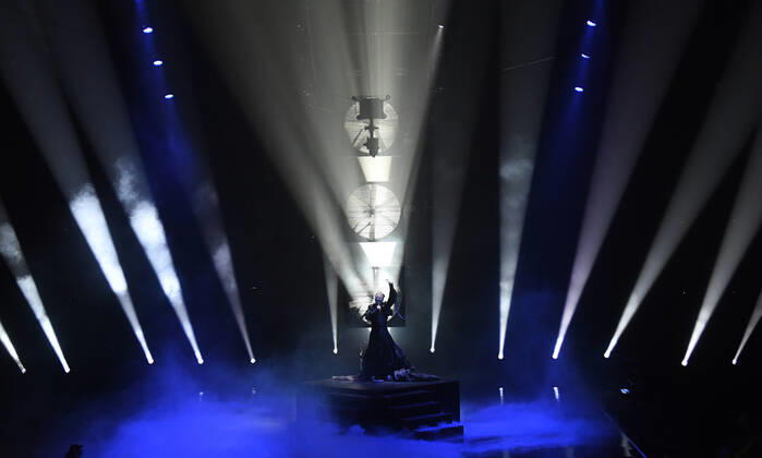 EUROVISION AUSTRALIA FINAL, Sheldon Riley is seen performing the song Not The Same during the Eurovision Australia Decides 2022 final at the Gold Coast Convention and Exhibition Centre on the Gold Coast, Saturday, February 26, 2022. Sheldon Riley has been named as the winner of Eurovision Australia Decides 2022. ( NO ARCHIVING, EDITORIAL USE ONLY, NO USE IN BOOKS WITHOUT CONSENT GOLD COAST QLD AUSTRALIA  Copyright: xDARRENxENGLANDx 20220226001628350808
