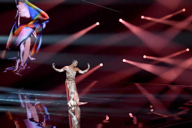 EUROVISION AUSTRALIA FINAL, Seann Miley Moore is seen performing the song My Body during the Eurovision Australia Decides 2022 final at the Gold Coast Convention and Exhibition Centre on the Gold Coast, Saturday, February 26, 2022. ( NO ARCHIVING, EDITORIAL USE ONLY, NO USE IN BOOKS WITHOUT CONSENT GOLD COAST QLD AUSTRALIA Copyright: xDARRENxENGLANDx 20220227001628364040