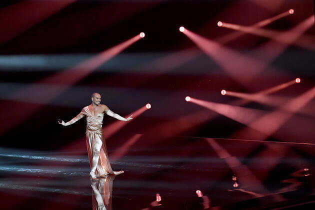 EUROVISION AUSTRALIA FINAL, Seann Miley Moore is seen performing the song My Body during the Eurovision Australia Decides 2022 final at the Gold Coast Convention and Exhibition Centre on the Gold Coast, Saturday, February 26, 2022. ( NO ARCHIVING, EDITORIAL USE ONLY, NO USE IN BOOKS WITHOUT CONSENT GOLD COAST QLD AUSTRALIA Copyright: xDARRENxENGLANDx 20220227001628364318