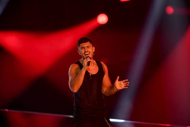 EUROVISION AUSTRALIA FINAL, Andrew Lambrou is seen performing the song Electrify during the Eurovision Australia Decides 2022 final at the Gold Coast Convention and Exhibition Centre on the Gold Coast, Saturday, February 26, 2022. ( NO ARCHIVING, EDITORIAL USE ONLY, NO USE IN BOOKS WITHOUT CONSENT GOLD COAST QLD AUSTRALIA Copyright: xDARRENxENGLANDx 20220227001628428596
