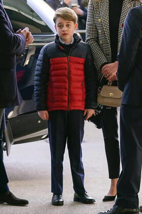 Bilder des Jahres 2022, Entertainment 02 Februar Entertainment Themen der Woche KW08 Entertainment Bilder des Tages . 26 02 2022. London, United Kingdom. Prince George arriving to watch the Six Nations rugby match between England and Wales at Twickenham Stadium in London,.  xPoolx xi-Imagesx IIM-23134-0016