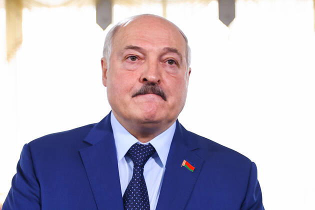 MINSK, BELARUS - FEBRUARY 27, 2022: Belarusian President Alexander Lukashenko is seen at a polling station during the 2022 Belarusian constitutional referendum. In August 2020, mass protests erupted in major cities across Belarus after the results of the 2020 Belarusian presidential election were announced. Belarusian President Lukashenko announced plans for amendments to the constitution and his readiness to redistribute presidential powers to the other branches of government. Peter Kovalev TASS  TS125906