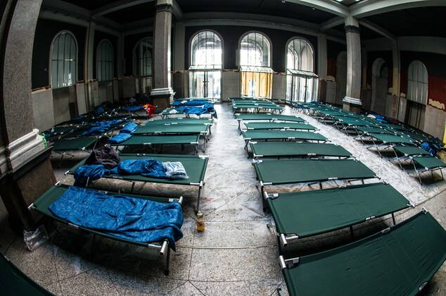 March 4, 2022, Munich, Bavaria, Germany: With officially one million externally displaced and many more in Ukraine internally displaced, the European Union has relaxed entry and travel requirements in order to distribute those fleeing the war. The city of Munich, Germany was one of the major destinations for the 2015 refugee crisis and due to this Caritas and the Bahnhofsmission have mobilized to give the refugees information and a short-term place to stay. Currently, many refugees are from Kharkiv and they detail the horrors they say before fleeing their homes. Munich Germany - ZUMAb160 20220304_zbp_b160_009 Copyright: xSachellexBabbarx
